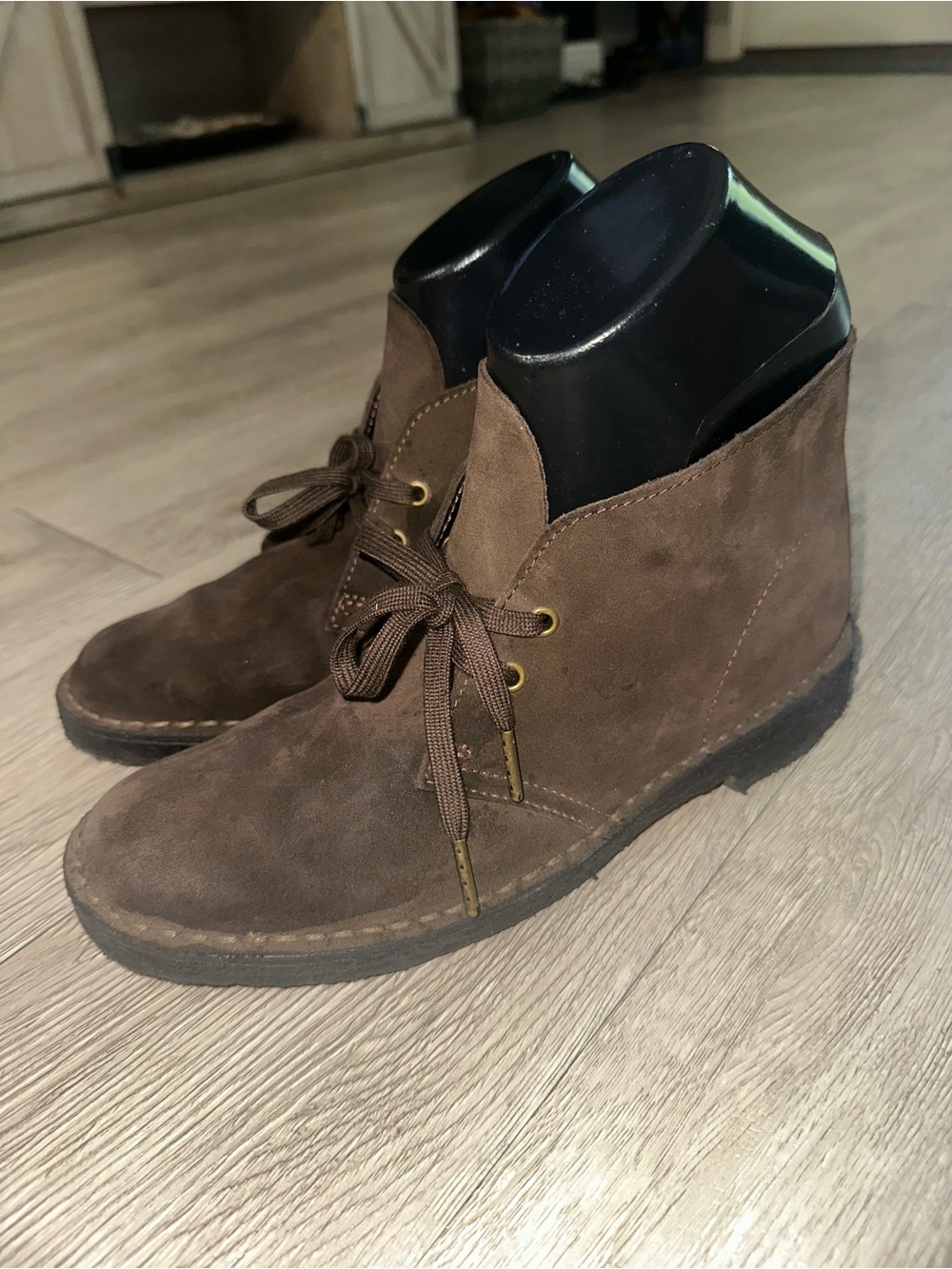 Clarks Originals Dark Brown Suede Leather Desert Chukka Boot Men’s Sz 7 M